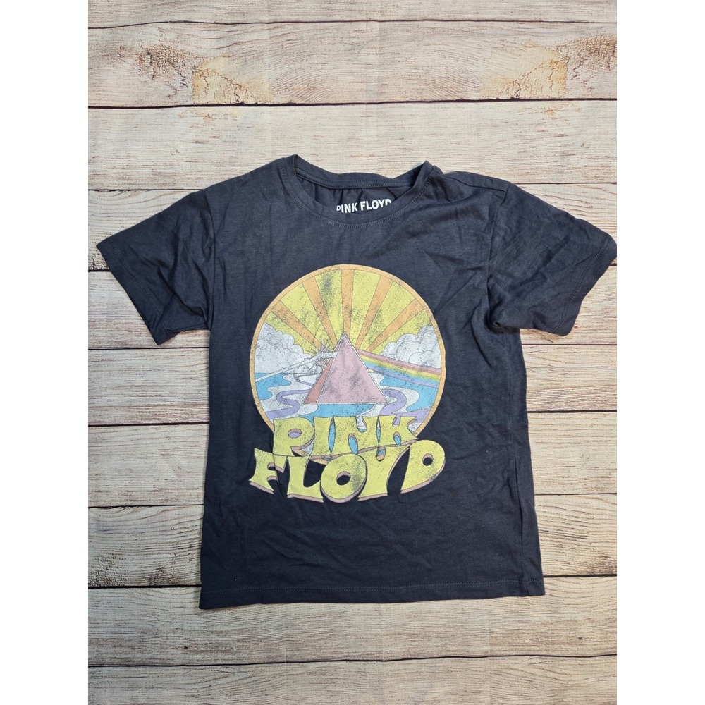 Pink Floyd Girl's Tshirt Graphic‎ Print Size S 6-6x Band Gray Short Sleeve